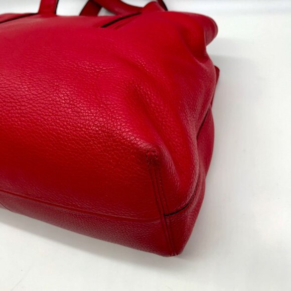 Kate Spade Red Pebbled Leather Dominique Satchel Bag - Picture 6 of 10